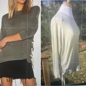 Sen Inata Side Tie Sweater In Oatmeal -SIze 2 / Small